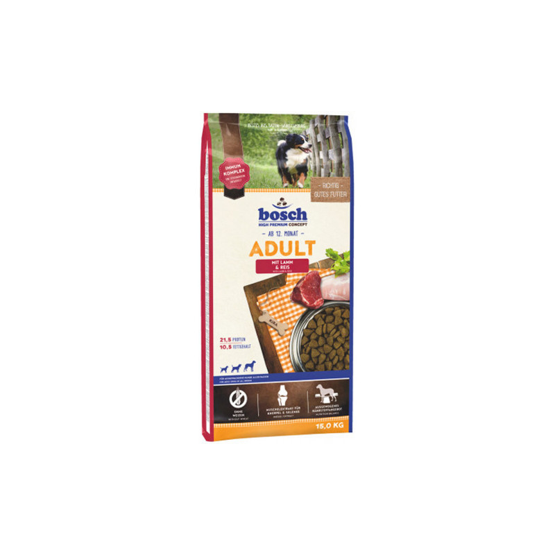 mangime secco bosch agnello e riso per cani adulti 3kg [01030]