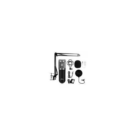 microfono media-tech con accessori per streaming e studio [mt397s]