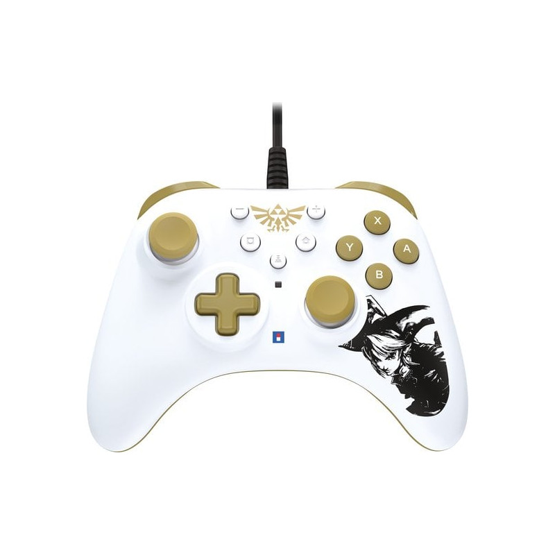 controller hori horipad turbo zelda per nintendo switch bianco/oro