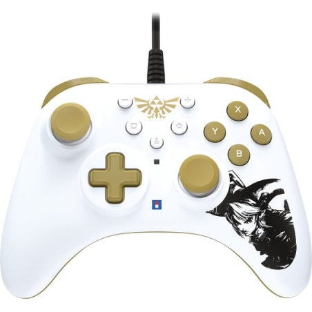 controller hori horipad turbo zelda per nintendo switch bianco/oro