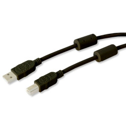 Cavo usb manhattan 2.0 a m / b m 1.8m con ferrite doppia schermatura