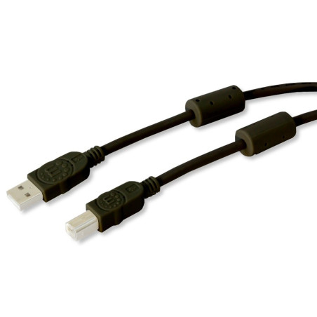 Cavo usb manhattan 2.0 a m / b m 1.8m con ferrite doppia schermatura