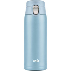 thermos emsa travel mug light 400ml con coperchio incernierato azzurro