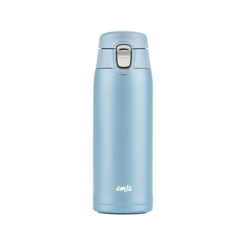 thermos emsa travel mug light 400ml con coperchio incernierato azzurro