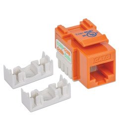 Frutto keystone intellinet rj45 cat.6 utp non schermato arancione