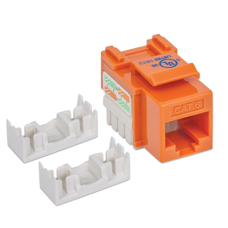 Frutto keystone intellinet rj45 cat.6 utp non schermato arancione