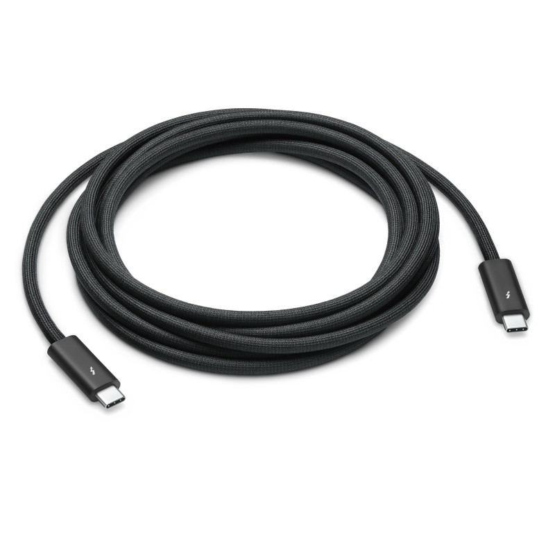 cavo apple thunderbolt 4 usb-c pro fino a 40gbps 100w 3m nero