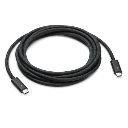 cavo apple thunderbolt 4 usb-c pro fino a 40gbps 100w 3m nero