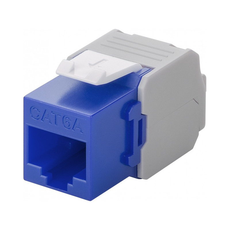 Frutto keystone intellinet rj45 cat6a utp 500mhz blu