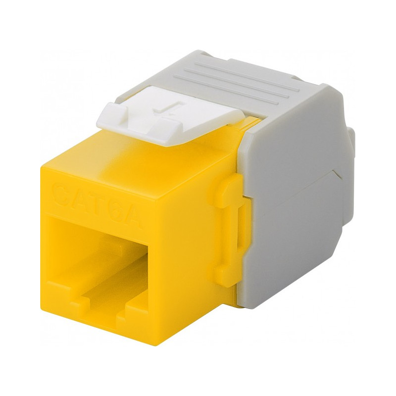 Frutto keystone intellinet rj45 cat6a utp 500mhz giallo