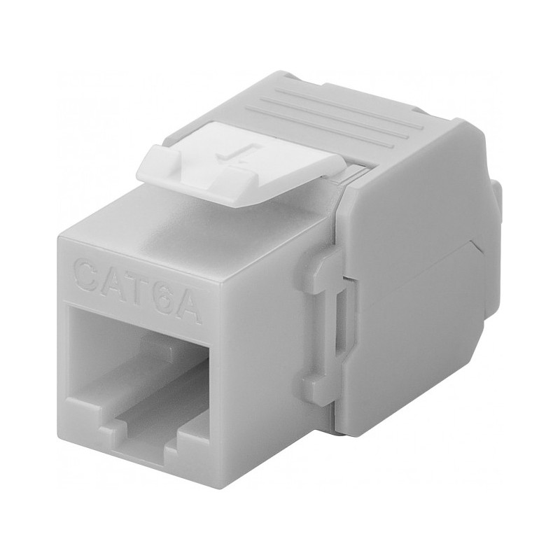 Frutto keystone intellinet rj45 cat6a utp 500mhz grigio