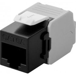 Frutto keystone intellinet rj45 cat6a utp 500mhz nero
