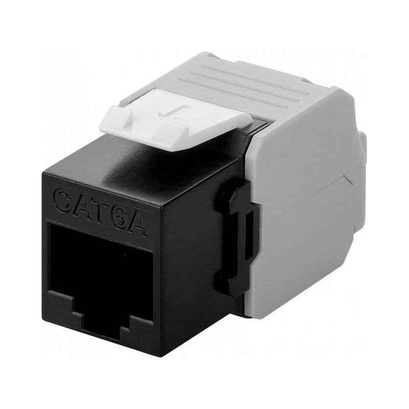 Frutto keystone intellinet rj45 cat6a utp 500mhz nero