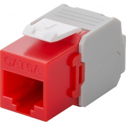 Frutto keystone intellinet rj45 cat6a utp 500mhz rosso