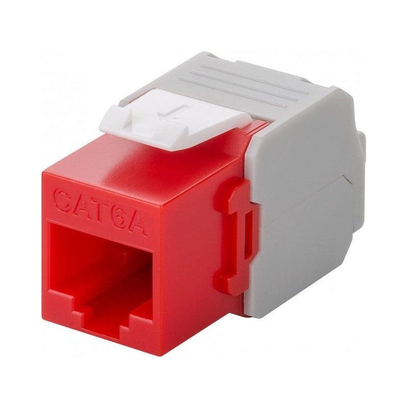 Frutto keystone intellinet rj45 cat6a utp 500mhz rosso