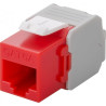 Frutto keystone intellinet rj45 cat6a utp 500mhz rosso