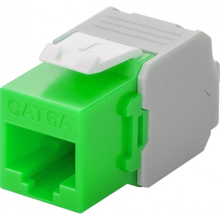 Frutto keystone intellinet rj45 cat6a utp 500mhz verde