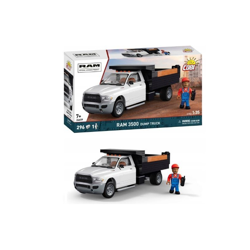 modellino cobi ram 3500 dump truck 1:35 multicolore [cobi-24659]