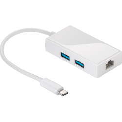 Hub usb goobay superspeed 2 porte usb 3.0 a femmina bianco