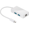 Hub usb goobay superspeed 2 porte usb 3.0 a femmina bianco