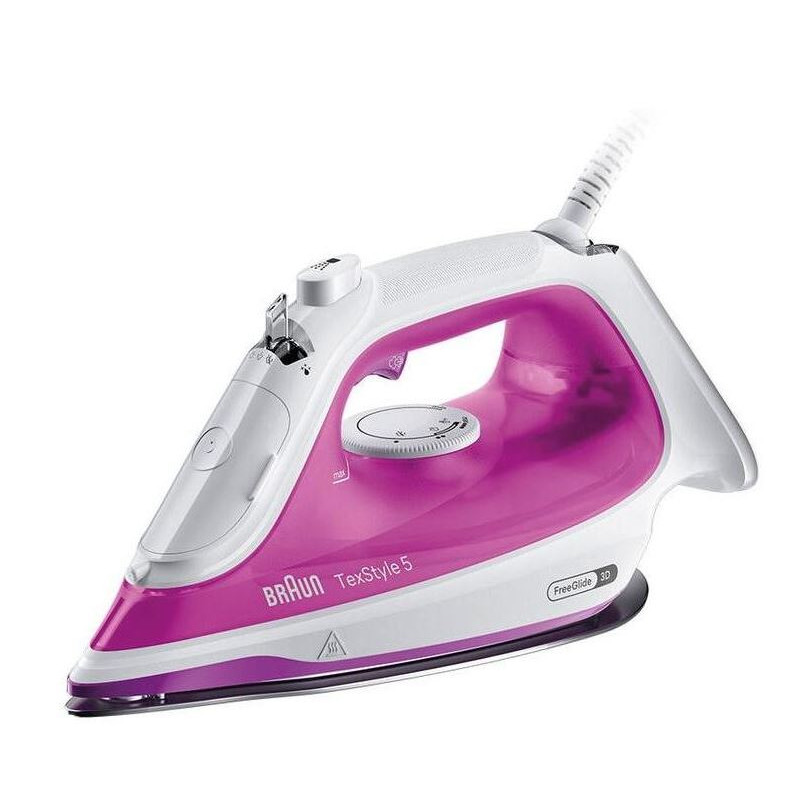 ferro da stiro a vapore braun texstyle 5 si 5225 300ml 2500w rosa