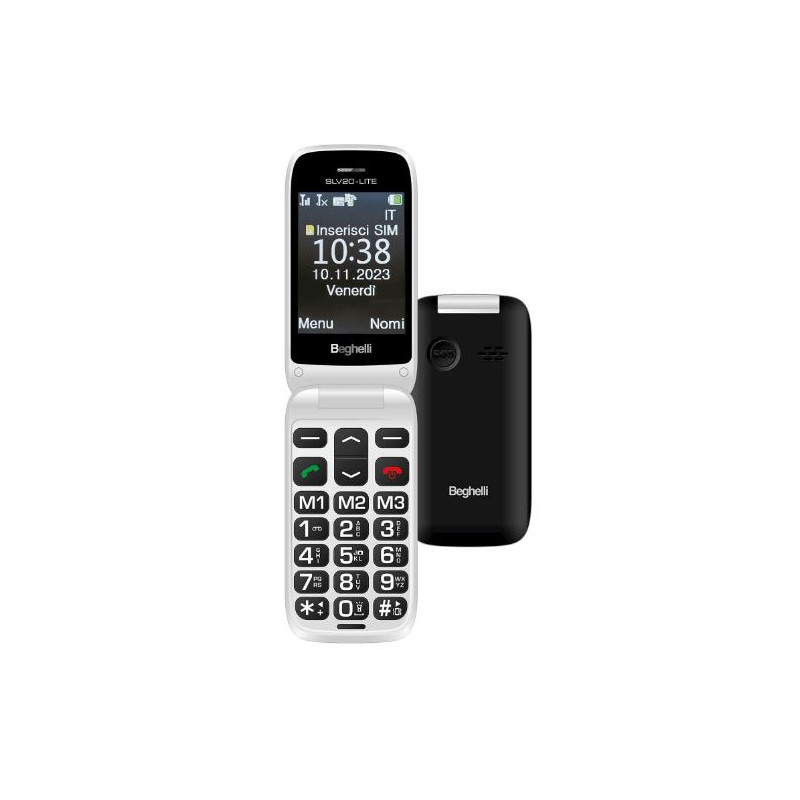 cellulare beghelli salvavita phone slv20 lite 2.8'' 1000mah