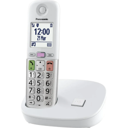 telefono cordless panasonic bianco argento [kx-tgu410exw]