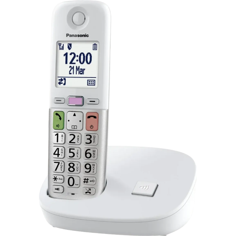 telefono cordless panasonic bianco argento [kx-tgu410exw]