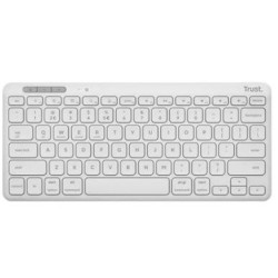 tastiera trust lyra compact wireless bianco [25143]