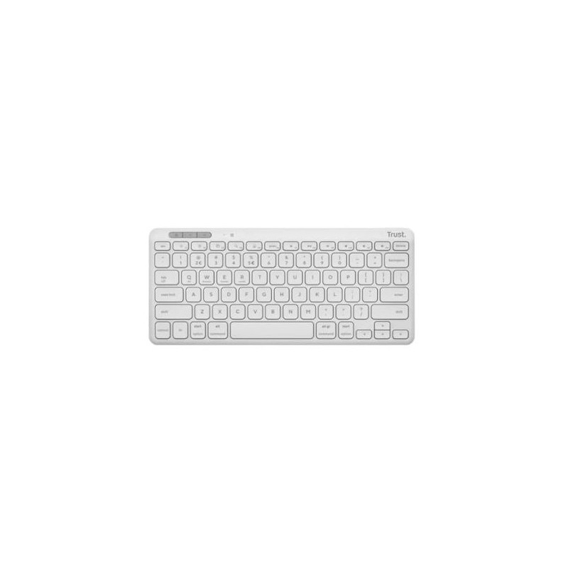 tastiera trust lyra compact wireless bianco [25143]