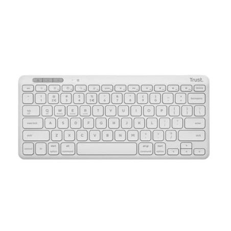 tastiera trust lyra compact wireless bianco [25143]
