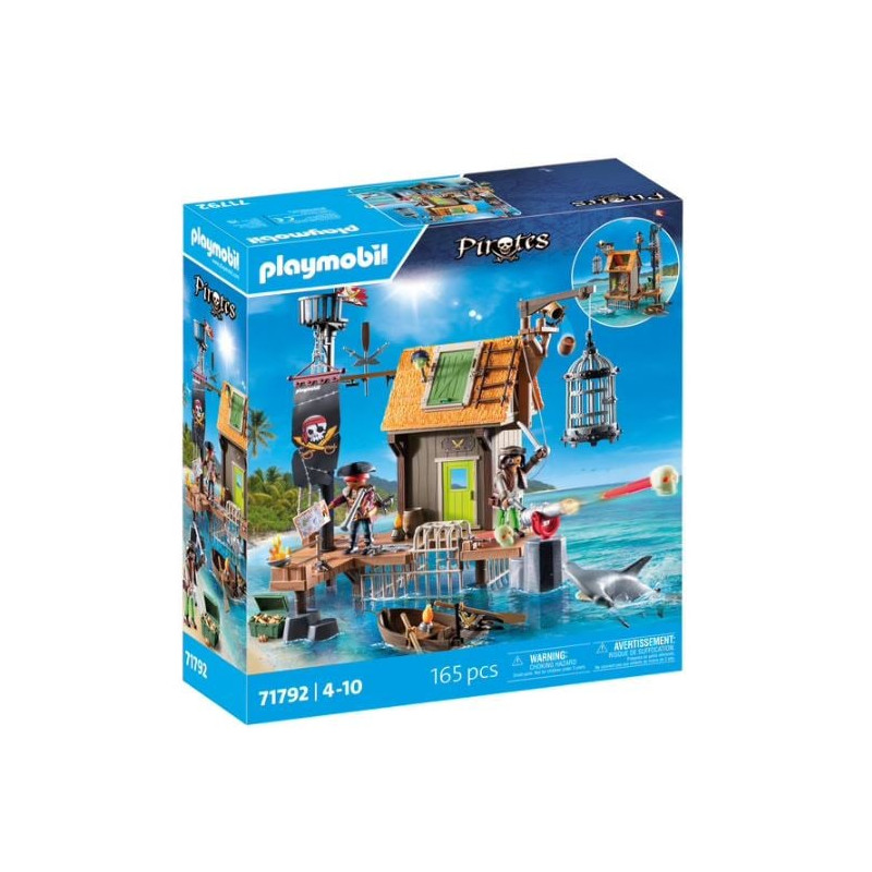 set da gioco playmobil 71792 pirates porto pirata e rifugio con prigioni