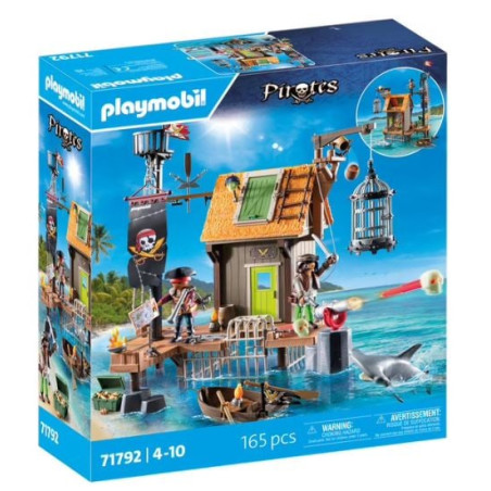 set da gioco playmobil 71792 pirates porto pirata e rifugio con prigioni