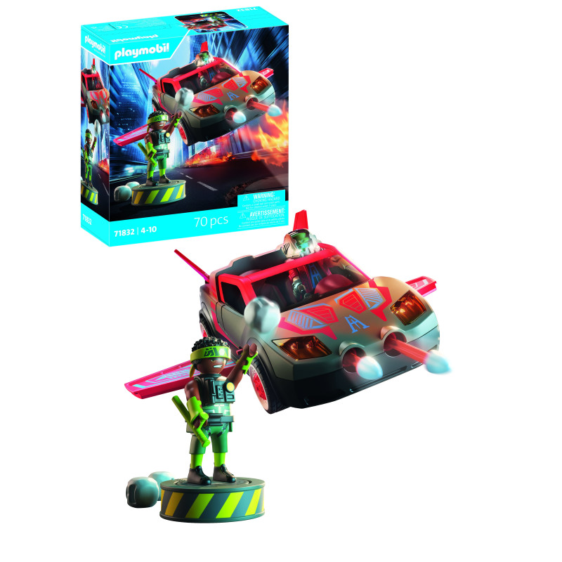 set da gioco playmobil 71832 veicolo multiuso da supereroe multicolore