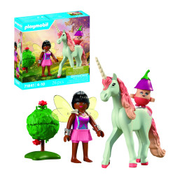 set da gioco playmobil 71841 magic unicorns unicorno del cielo rosa