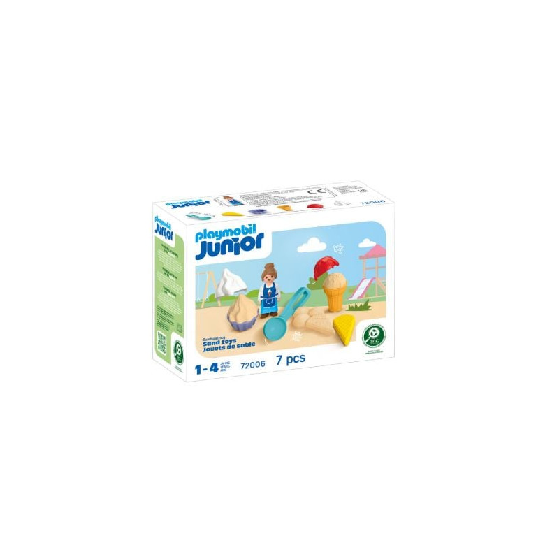 set da gioco playmobil 72006 junior gelateria di sabbia multicolore