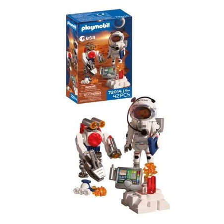 set da gioco playmobil 72014 esa astronauta dell'esa con robot