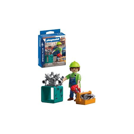 set da gioco playmobil 72031 special plus meccanico con attrezzi