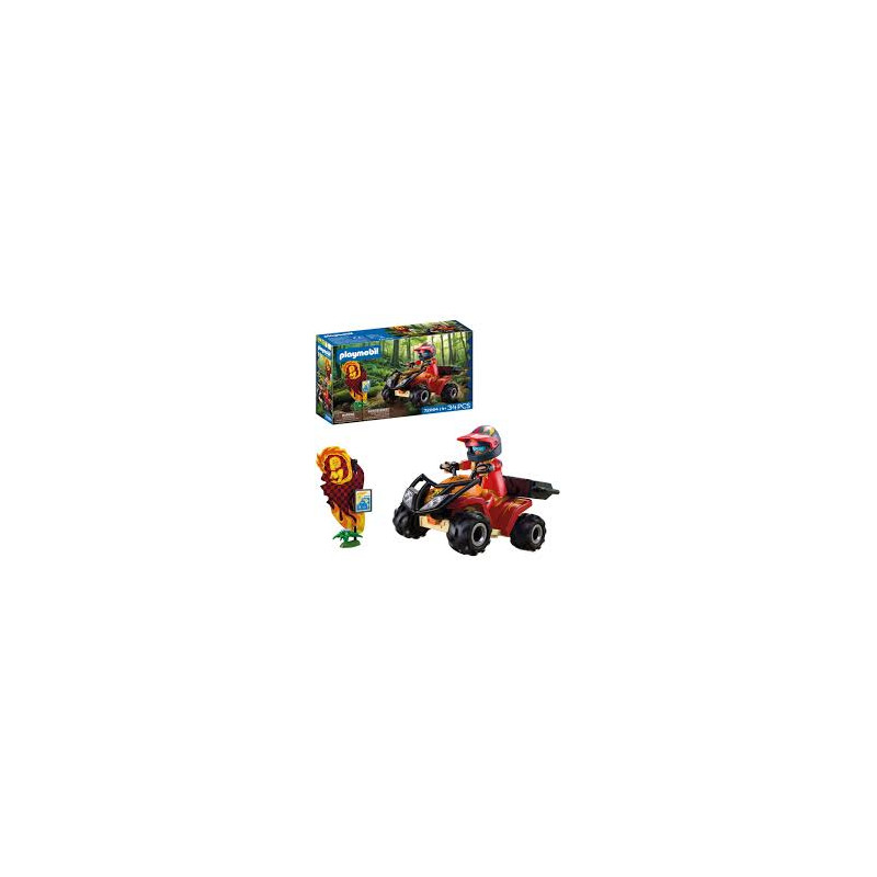 set da gioco playmobil 72064 quad fuoristrada multicolore 34pz [72064]
