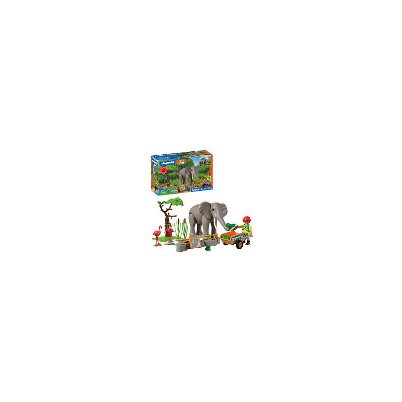 set da gioco playmobil 72068 animals & friends elefante con il