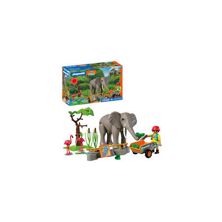 set da gioco playmobil 72068 animals & friends elefante con il