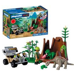 set da gioco playmobil 72069 dinos la tana del dinosauro multicolore