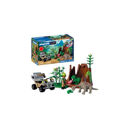 set da gioco playmobil 72069 dinos la tana del dinosauro multicolore