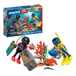 set da gioco playmobil 72078 city action sommozzatore della polizia