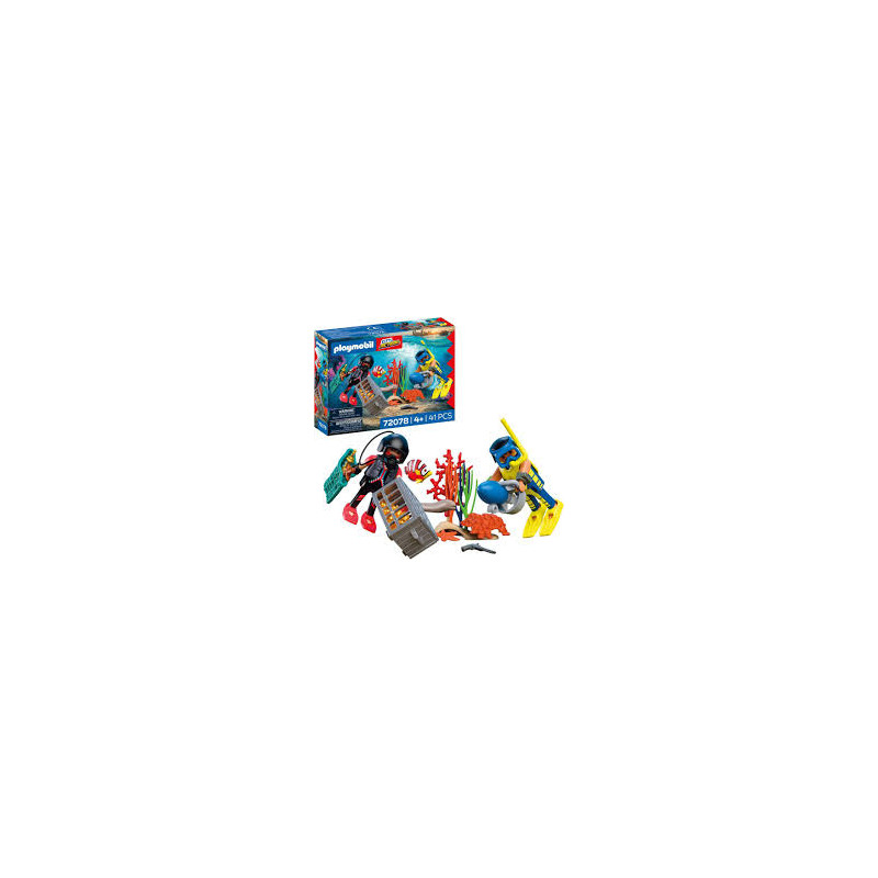 set da gioco playmobil 72078 city action sommozzatore della polizia