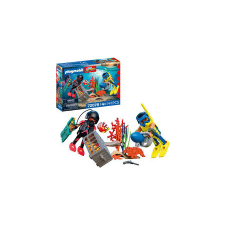 set da gioco playmobil 72078 city action sommozzatore della polizia