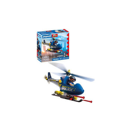 set da gioco playmobil 72080 city action elicottero della polizia