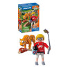 set da gioco playmobil 72089 animals & friends zoo tigre e visitatore