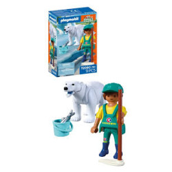 set da gioco playmobil 72090 animals & friends zoo orso polare