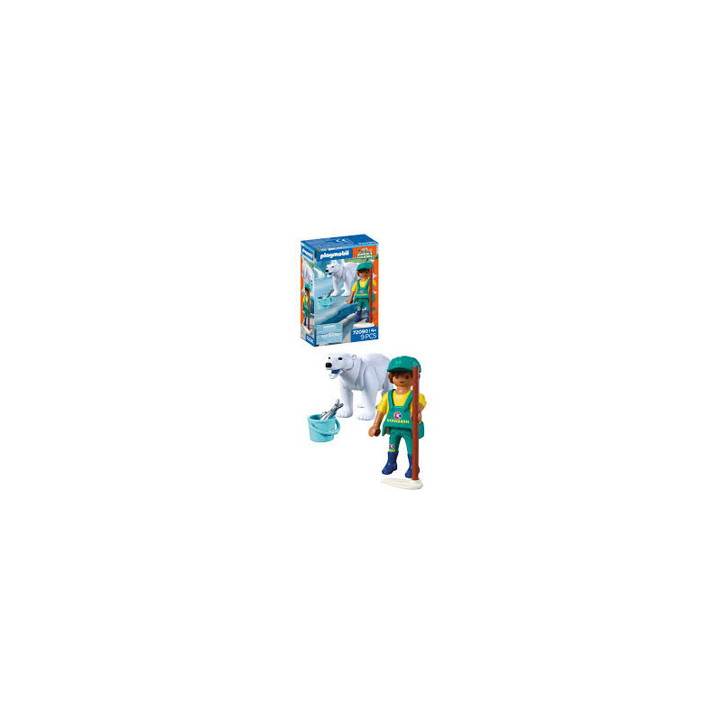 set da gioco playmobil 72090 animals & friends zoo orso polare